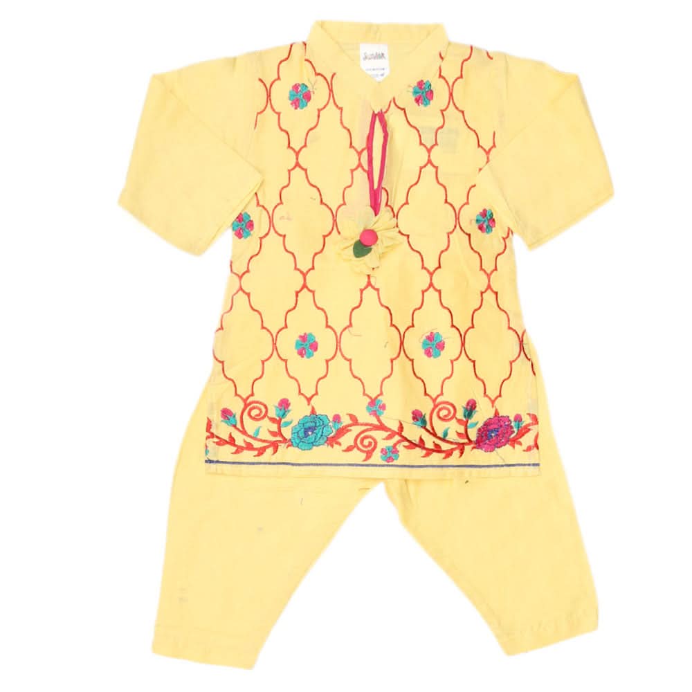 Newborn Girls Suit 2Pcs - Peach, Kids, NB Girls Sets And Suits, Chase Value, Chase Value