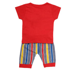 Newborn Boys Half Sleeves Suit - Red, Kids, NB Boys Sets And Suits, Chase Value, Chase Value