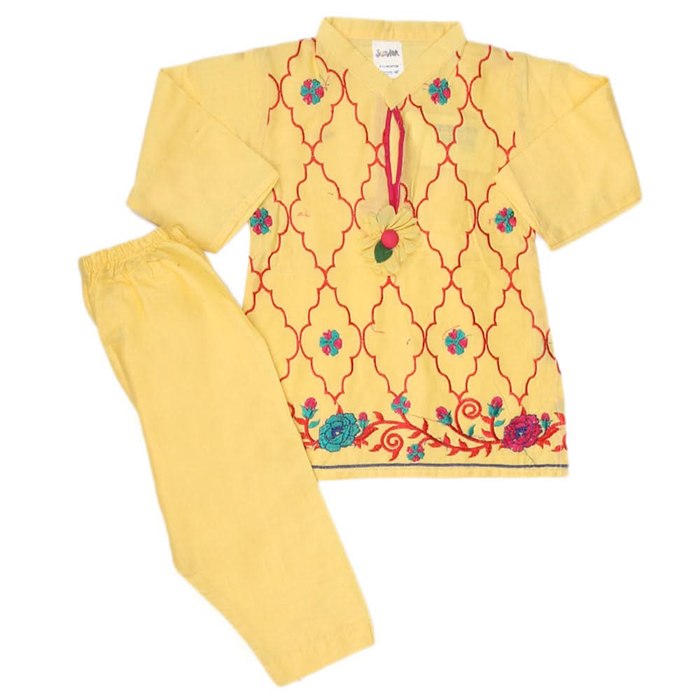 Newborn Girls Suit 2Pcs - Peach, Kids, NB Girls Sets And Suits, Chase Value, Chase Value
