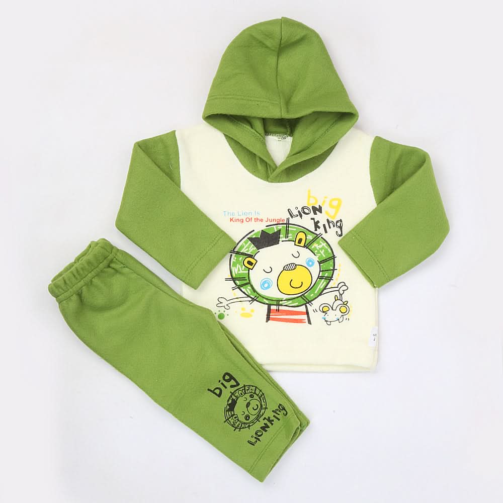 Newborn Boy Full Sleeves Polar Suit - Green, Kids, NB Boys Sets And Suits, Chase Value, Chase Value