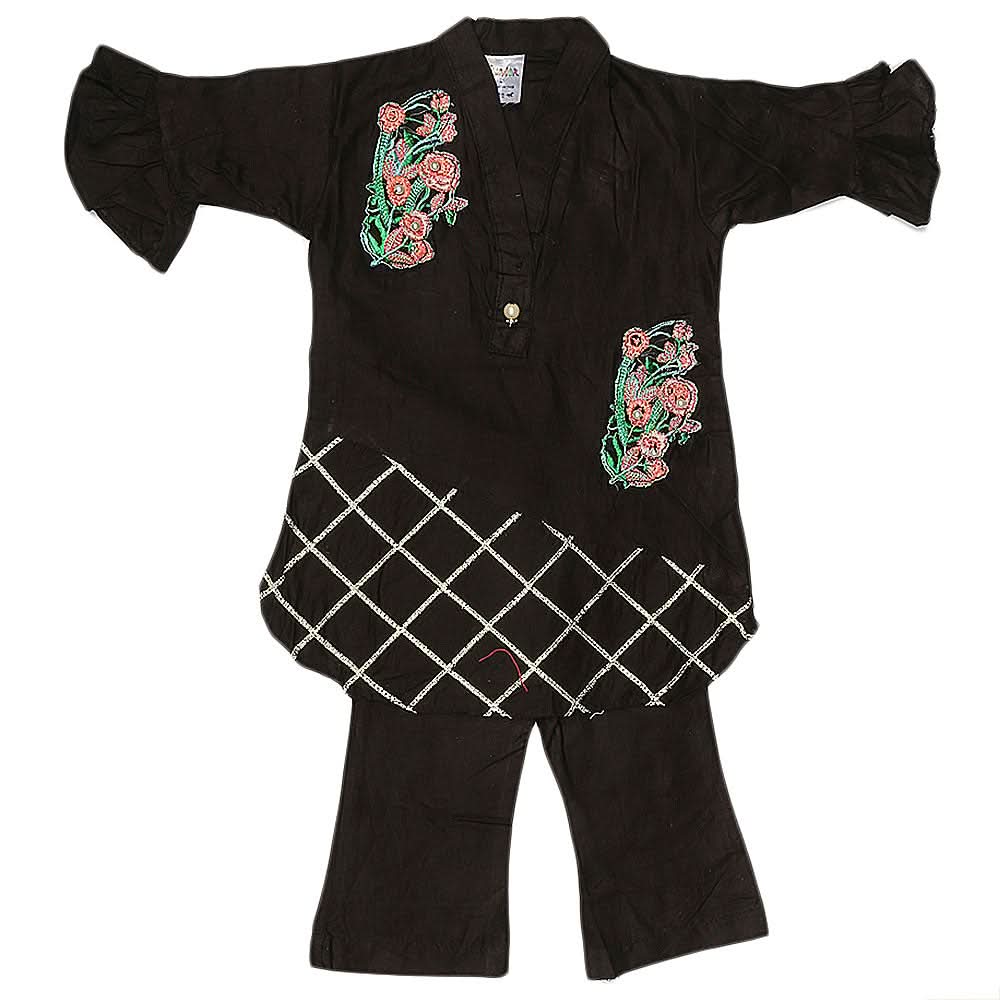 Newborn Girls Suit 2Pcs - Black, Kids, NB Girls Sets And Suits, Chase Value, Chase Value