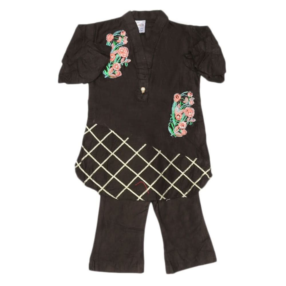 Newborn Girls Suit 2Pcs - Black, Kids, NB Girls Sets And Suits, Chase Value, Chase Value