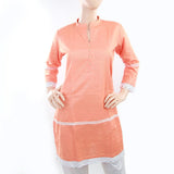 Women's Khaddar Kurti With Front Button - Peach, Women, Ready Kurtis, Chase Value, Chase Value