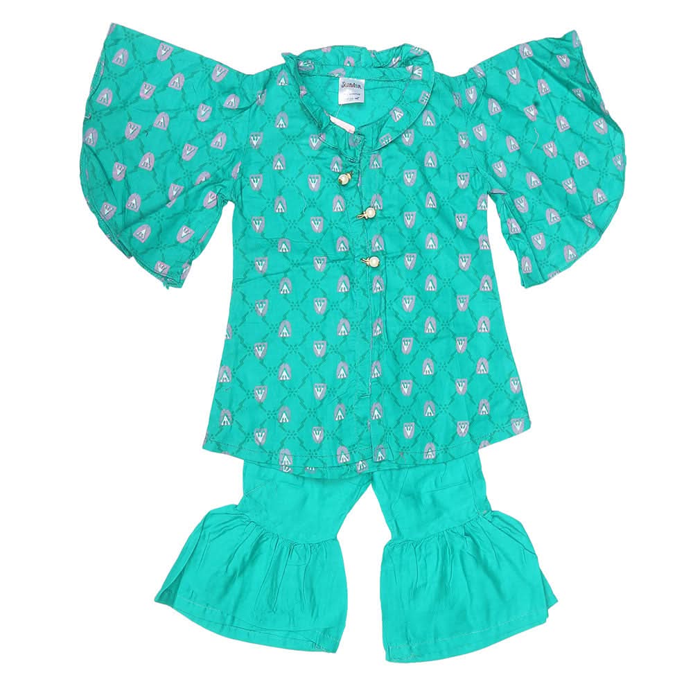 Newborn Girls Suit 2Pcs - Green, Kids, NB Girls Sets And Suits, Chase Value, Chase Value