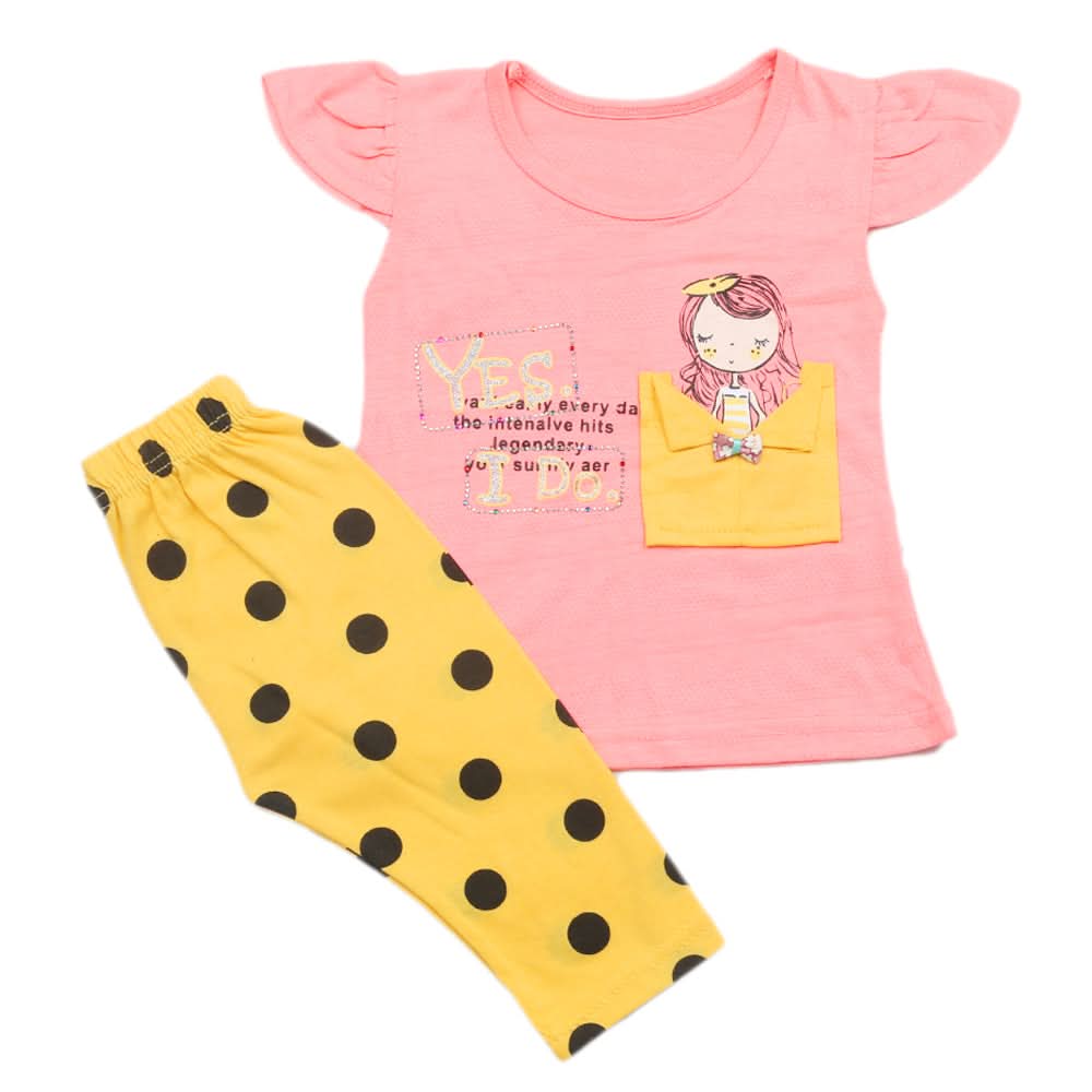 Girls Pajama Suit - Pink, Kids, Girls Sets And Suits, Chase Value, Chase Value