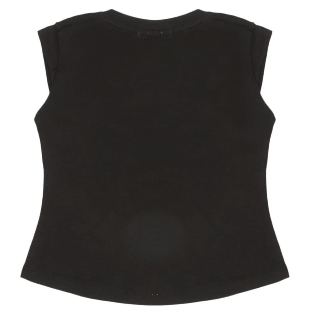 Girls Half Sleeves Printed T-Shirt - Black, Girls T-Shirts, Chase Value, Chase Value