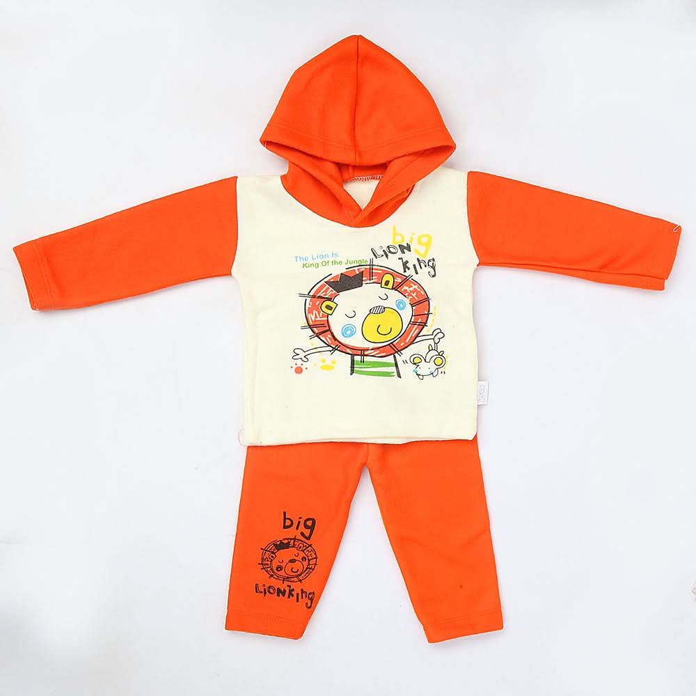 Newborn Boy Full Sleeves Polar Suit - Orange, Kids, NB Boys Sets And Suits, Chase Value, Chase Value