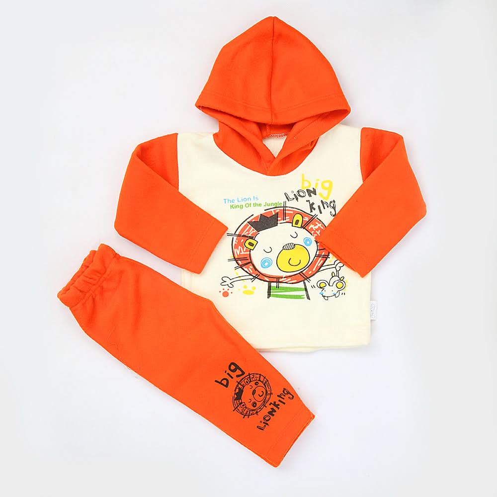 Newborn Boy Full Sleeves Polar Suit - Orange, Kids, NB Boys Sets And Suits, Chase Value, Chase Value