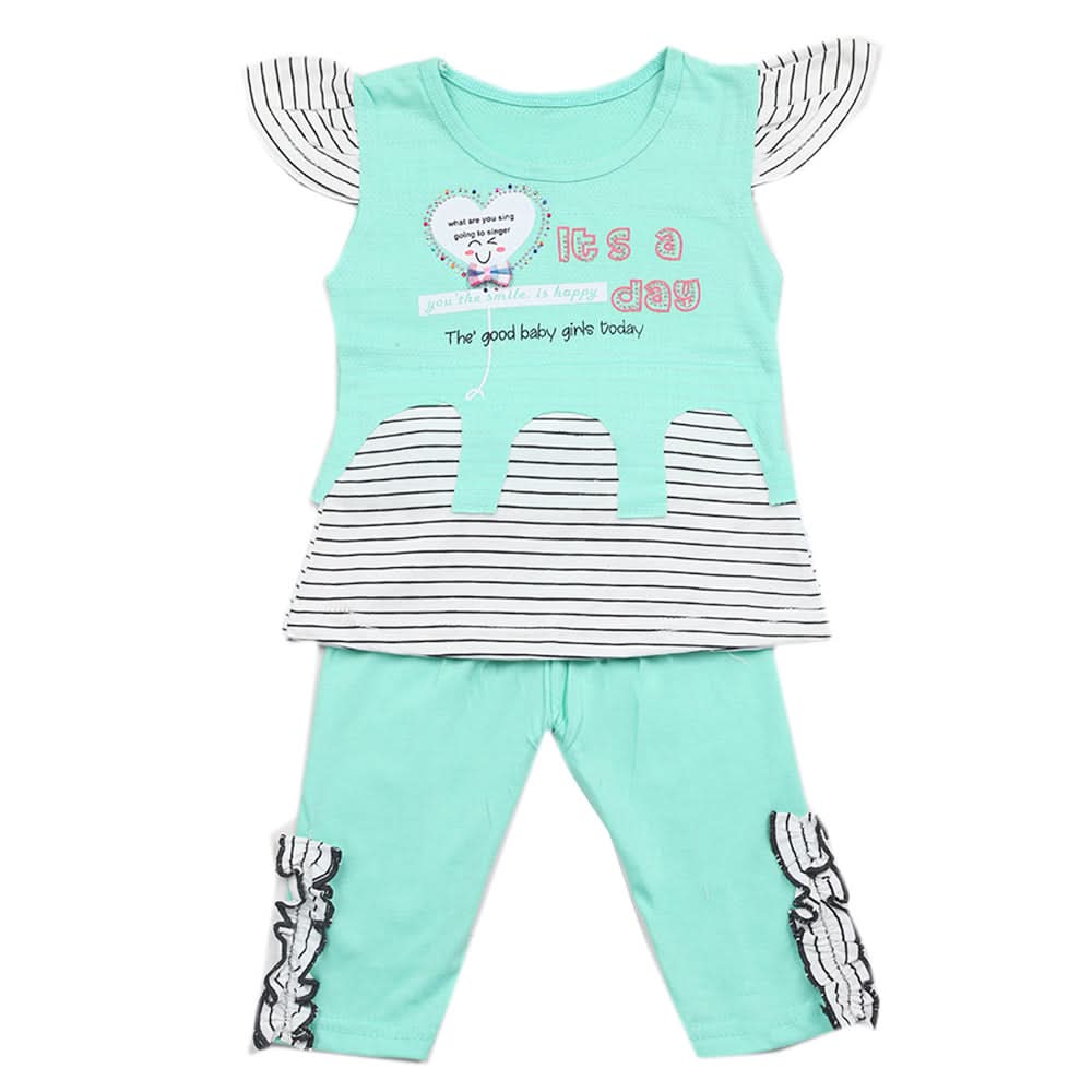 Girls Pajama Suit - Sea-Green, Kids, Girls Sets And Suits, Chase Value, Chase Value