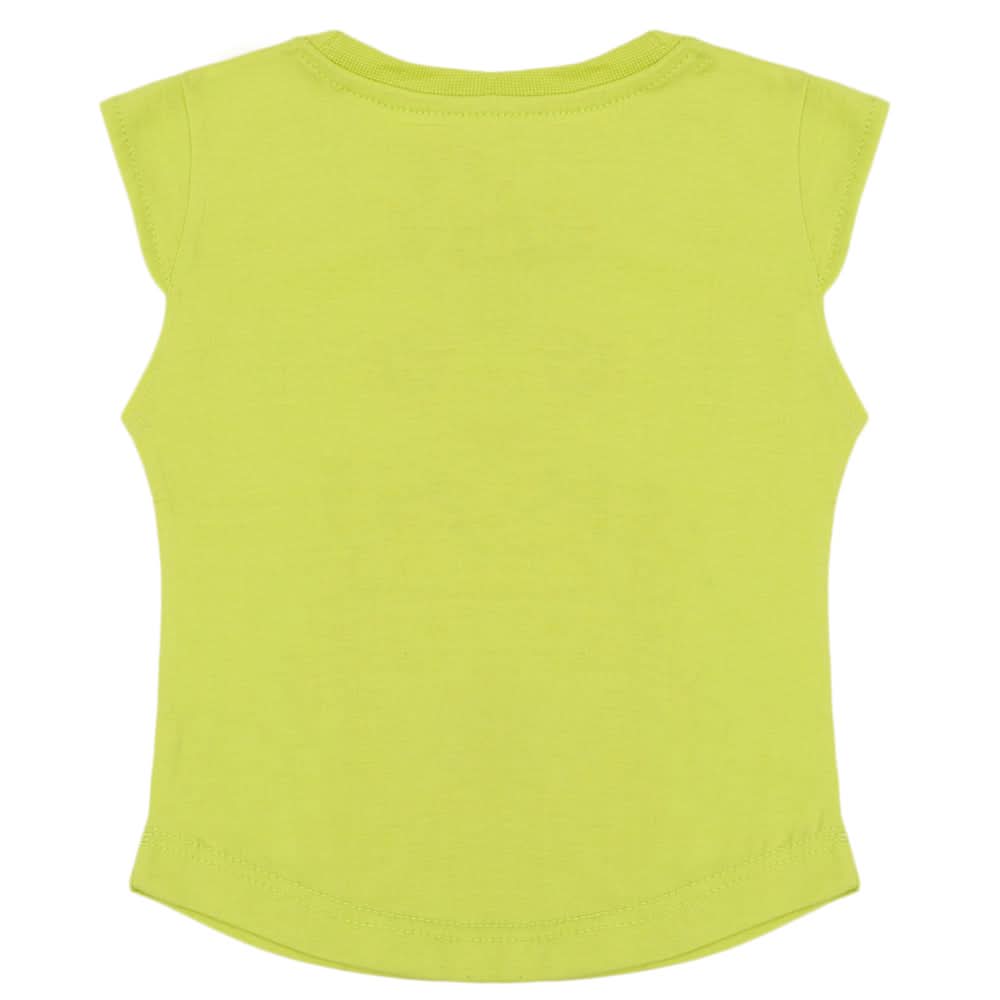 Girls Half Sleeves Printed T-Shirt - Green, Girls T-Shirts, Chase Value, Chase Value