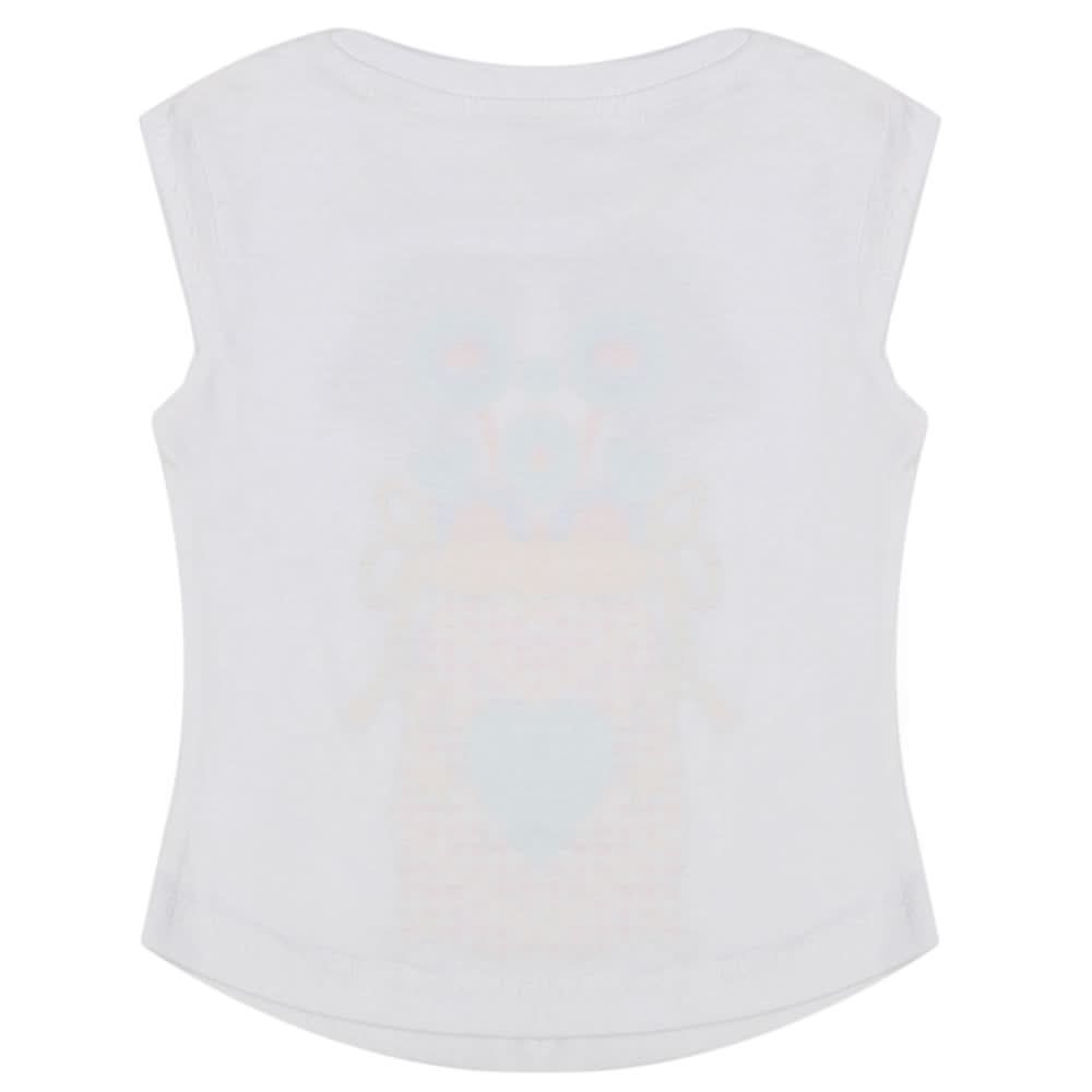 Girls Half Sleeves Printed T-Shirt - White, Girls T-Shirts, Chase Value, Chase Value