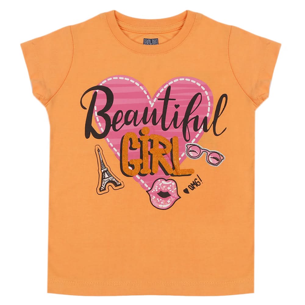Girls Sando - Peach, Girls T-Shirts, Chase Value, Chase Value