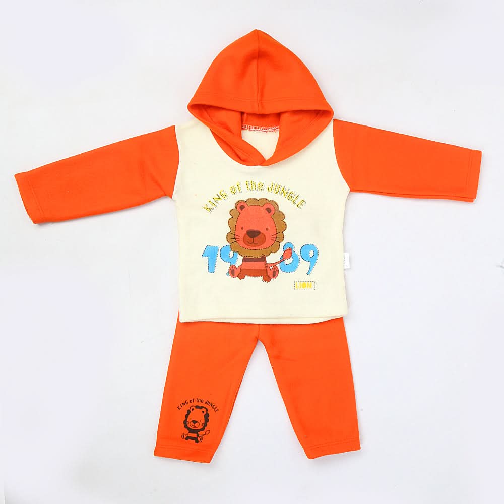 Newborn Boy Full Sleeves Polar Suit - Orange, Kids, NB Boys Sets And Suits, Chase Value, Chase Value