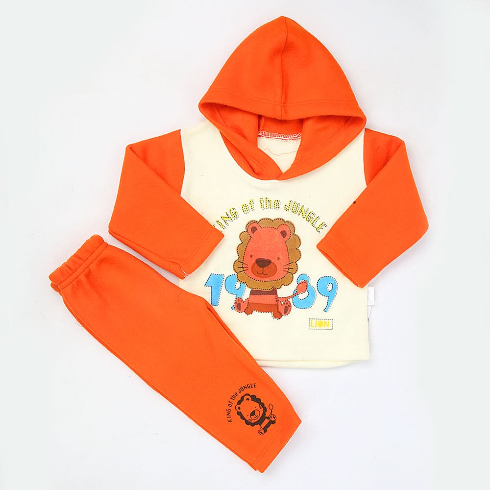 Newborn Boy Full Sleeves Polar Suit - Orange, Kids, NB Boys Sets And Suits, Chase Value, Chase Value