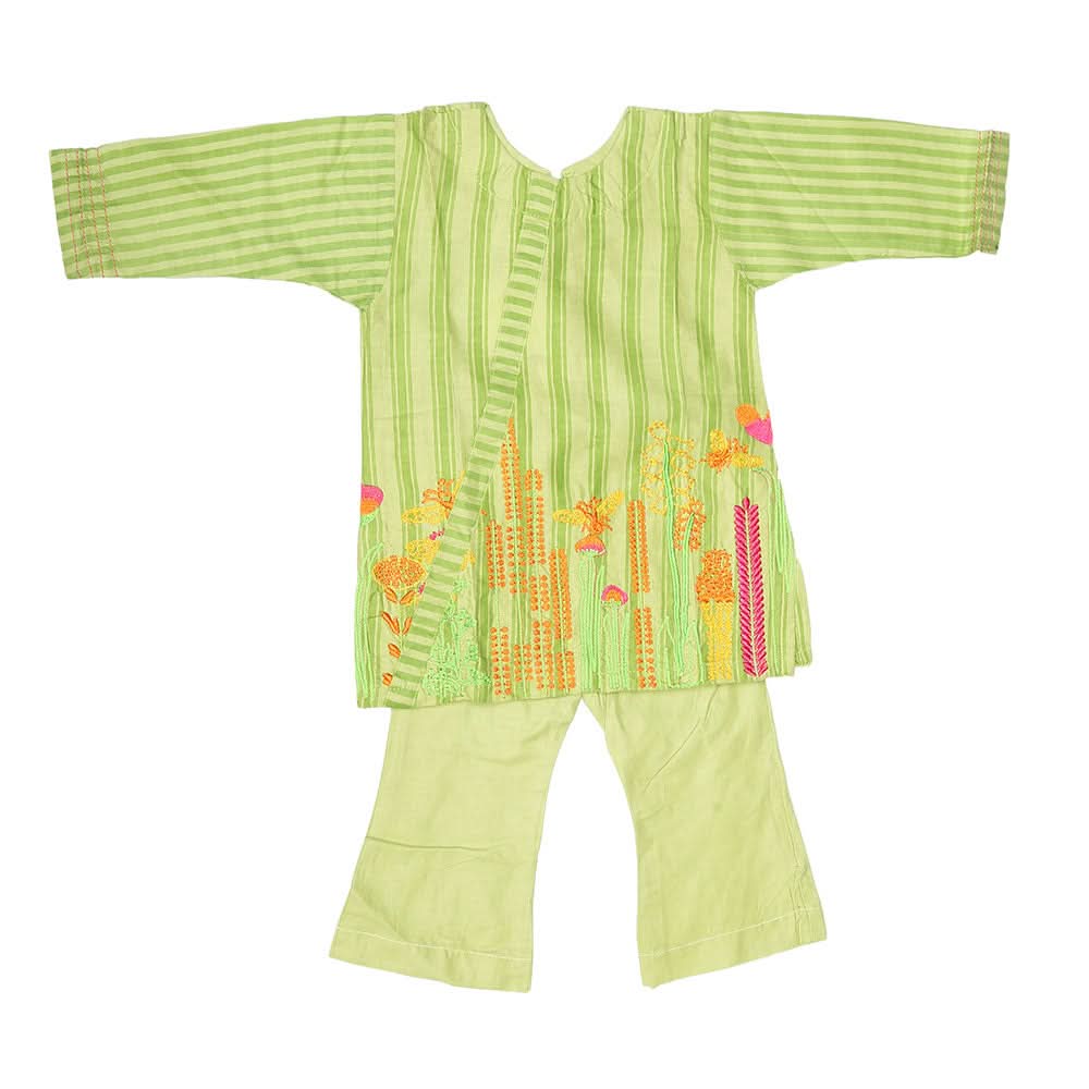 Newborn Girls Suit 2Pcs - Light-Green, Kids, NB Girls Sets And Suits, Chase Value, Chase Value