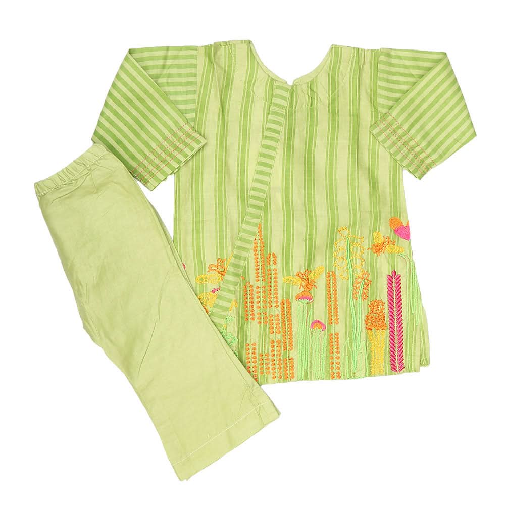 Newborn Girls Suit 2Pcs - Light-Green, Kids, NB Girls Sets And Suits, Chase Value, Chase Value