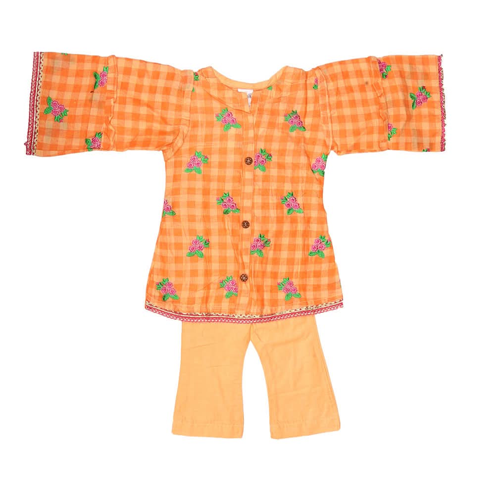 Newborn Girls Suit 2Pcs - Orange, Kids, NB Girls Sets And Suits, Chase Value, Chase Value