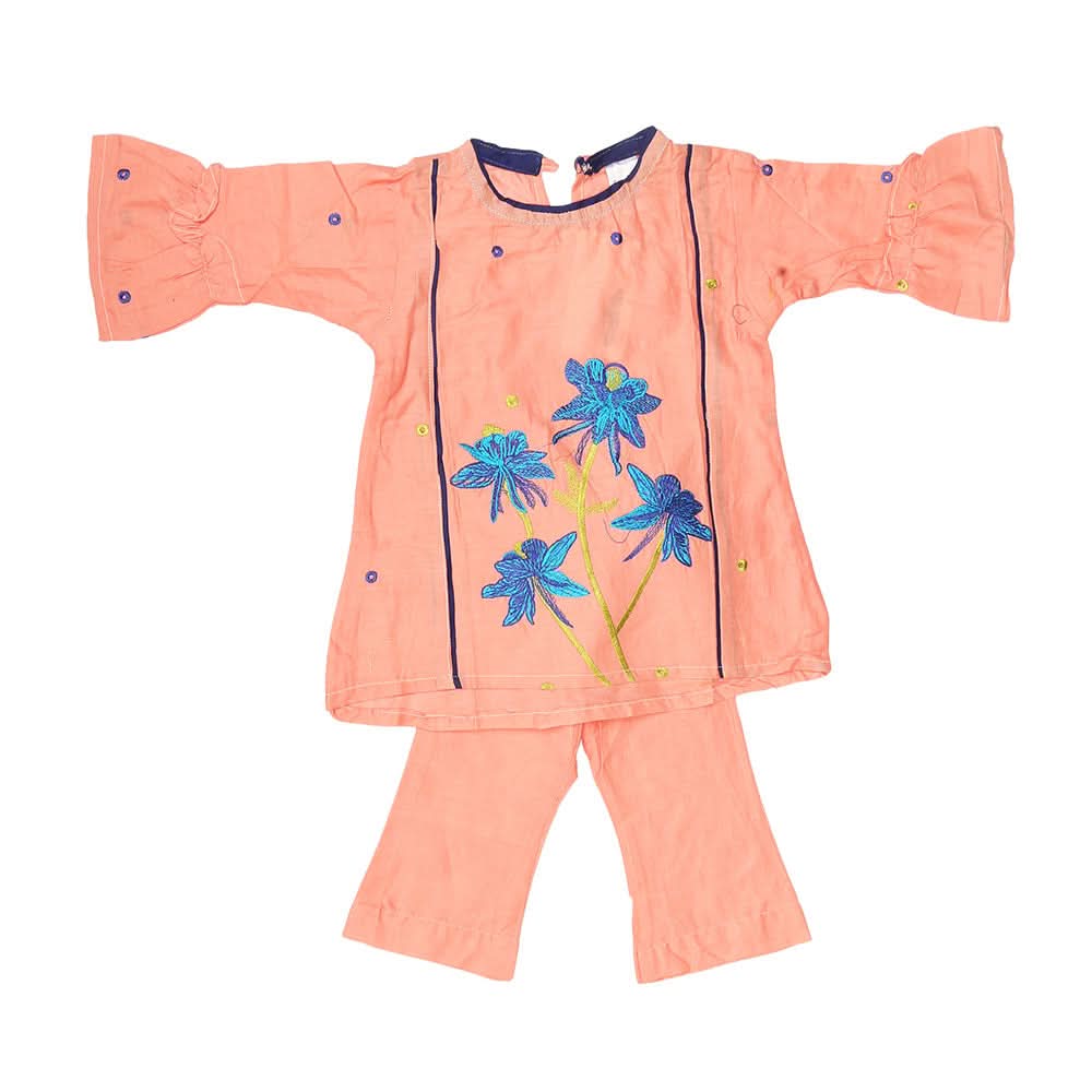 Newborn Girls Suit 2Pcs - Peach, Kids, NB Girls Sets And Suits, Chase Value, Chase Value