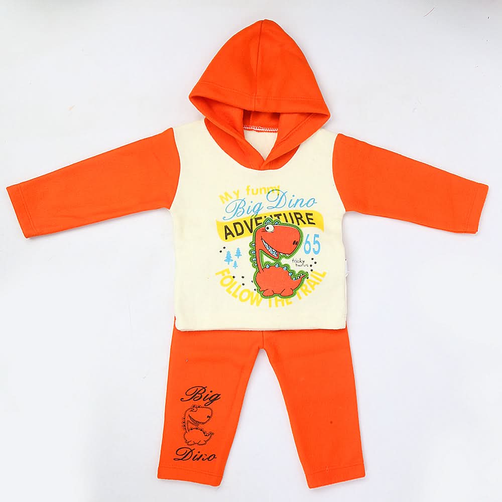 Newborn Boy Full Sleeves Polar Suit - Orange, Kids, NB Boys Sets And Suits, Chase Value, Chase Value