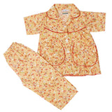 Girls Half Sleeves Sleeping Suit - Red Sand, Kids, Girls Sets And Suits, Chase Value, Chase Value