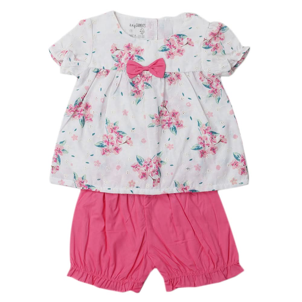 Newborns Girls Half Sleeves Suits - Pink, Kids, New Born Girls Sets And Suits, Chase Value, Chase Value