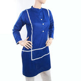 Women's Khaddar Kurti With Lace - Royal Blue, Women, Ready Kurtis, Chase Value, Chase Value