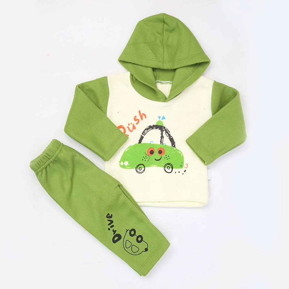 Newborn Boy Full Sleeves Polar Suit - Green, Kids, NB Boys Sets And Suits, Chase Value, Chase Value