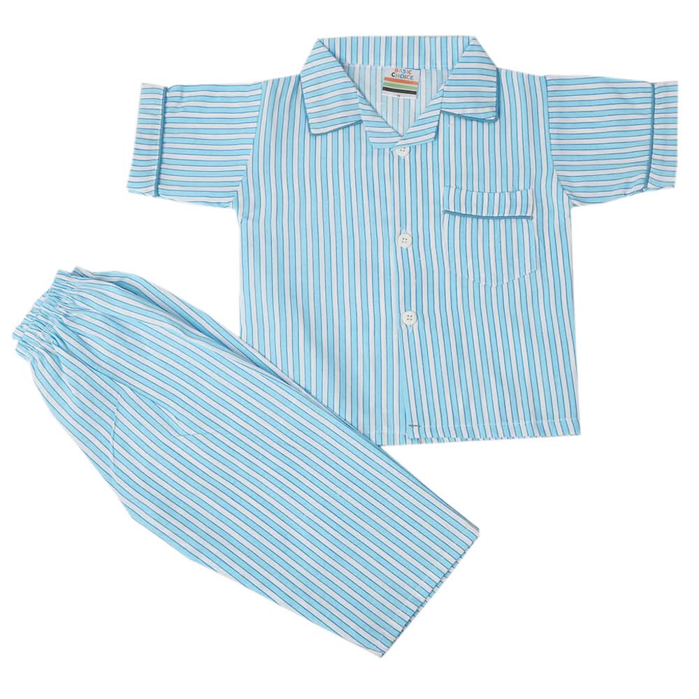 Boys Half Sleeves Sleeping Suit - Light Blue, Kids, Boys Sets And Suits, Chase Value, Chase Value