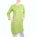 Women's Plain Khaddar Kurti - Green, Women, Ready Kurtis, Chase Value, Chase Value