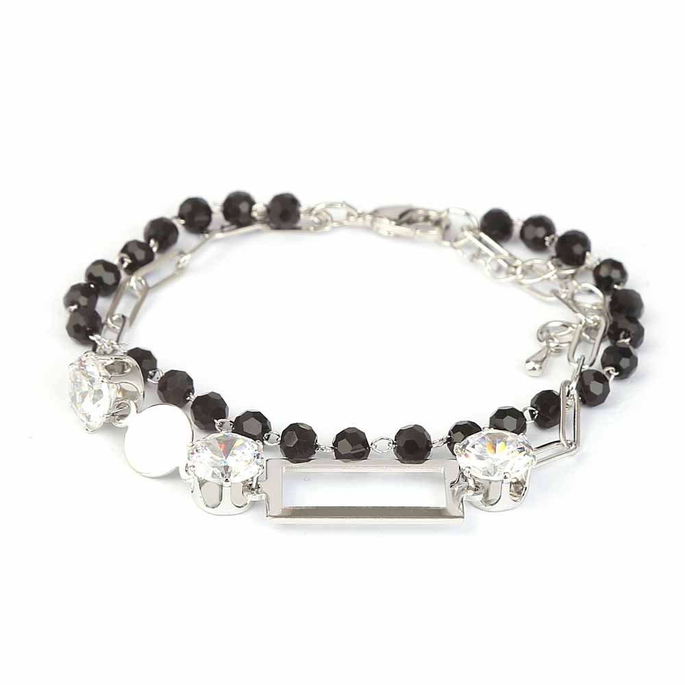 Women's Fancy Bracelet - Black & Silver, Women, Bangles & Bracelets, Chase Value, Chase Value