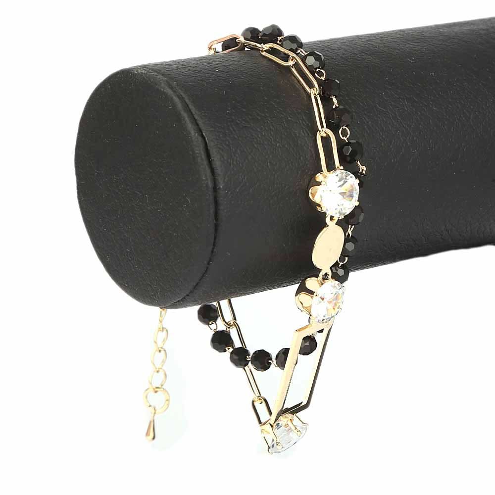 Women's Fancy Bracelet - Golden & Black, Women, Bangles & Bracelets, Chase Value, Chase Value