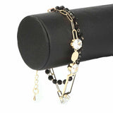 Women's Fancy Bracelet - Golden & Black, Women, Bangles & Bracelets, Chase Value, Chase Value