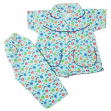 Girls Half Sleeves Sleeping Suit - Light Teal, Kids, Girls Sets And Suits, Chase Value, Chase Value