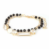 Women's Fancy Bracelet - Golden & Black, Women, Bangles & Bracelets, Chase Value, Chase Value