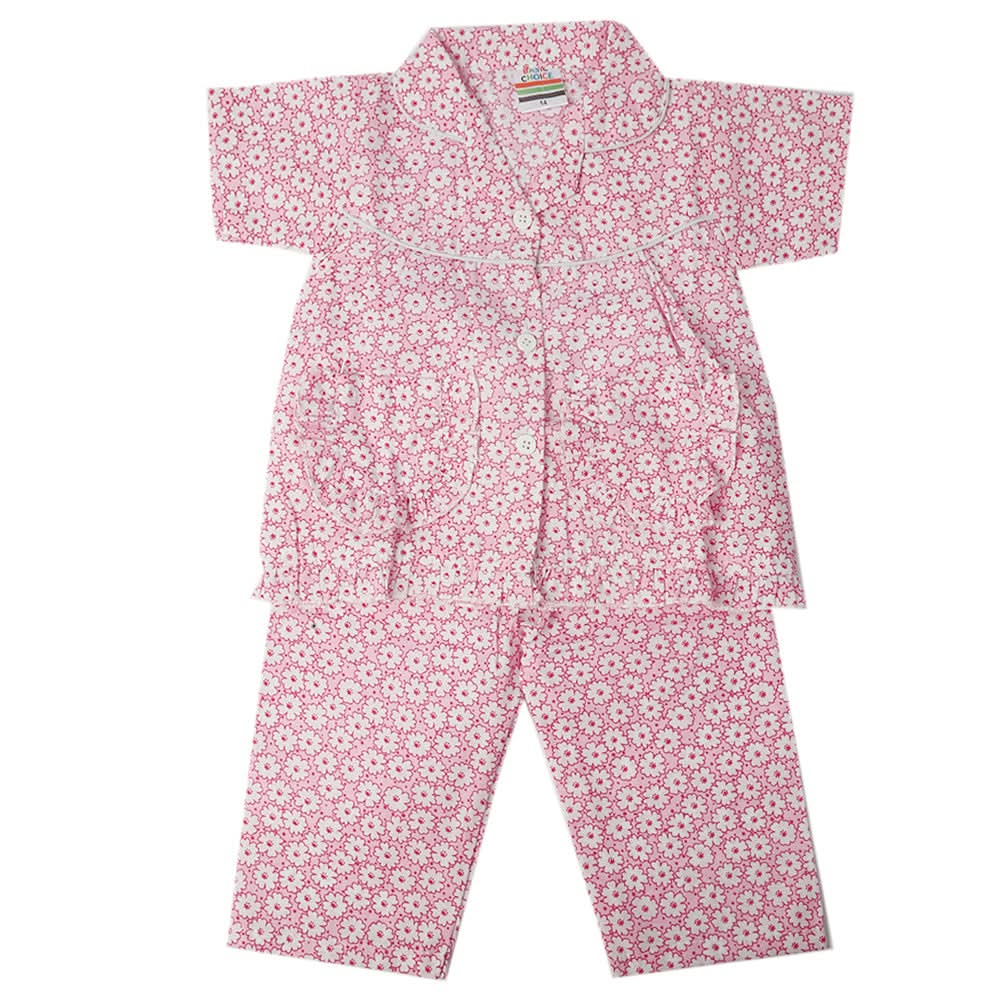 Girls Half Sleeves Sleeping Suit - Baby Pink, Kids, Girls Sets And Suits, Chase Value, Chase Value