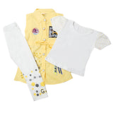 Girls Half Sleeves Suit - Yellow, Kids, Girls Sets And Suits, Chase Value, Chase Value