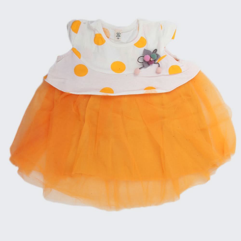 Newborn Girls Frocks (A345) - Orange, Kids, NB Girls Frocks, Chase Value, Chase Value