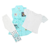 Girls Half Sleeves Suit - Cyan, Kids, Girls Sets And Suits, Chase Value, Chase Value