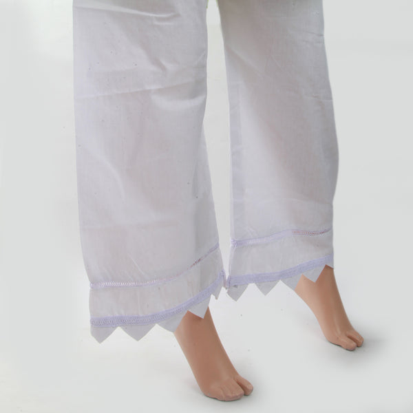 Women's Bell Bottom Embroidered Trouser - White, Women, Pants & Tights, Chase Value, Chase Value