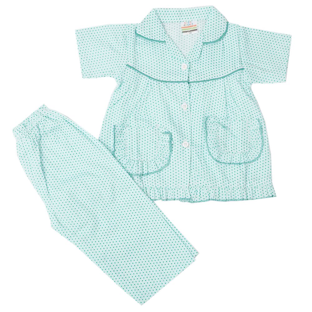 Girls Half Sleeves Sleeping Suit - Minte Green, Kids, Girls Sets And Suits, Chase Value, Chase Value