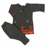 Girls Shalwar Suit - Dark Grey, Girls Shalwar Kameez, Chase Value, Chase Value