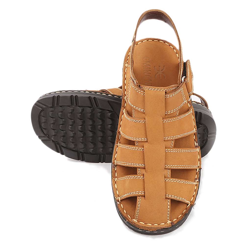 Men's Sandal (F-01) - Mustard, Men, Sandals, Chase Value, Chase Value
