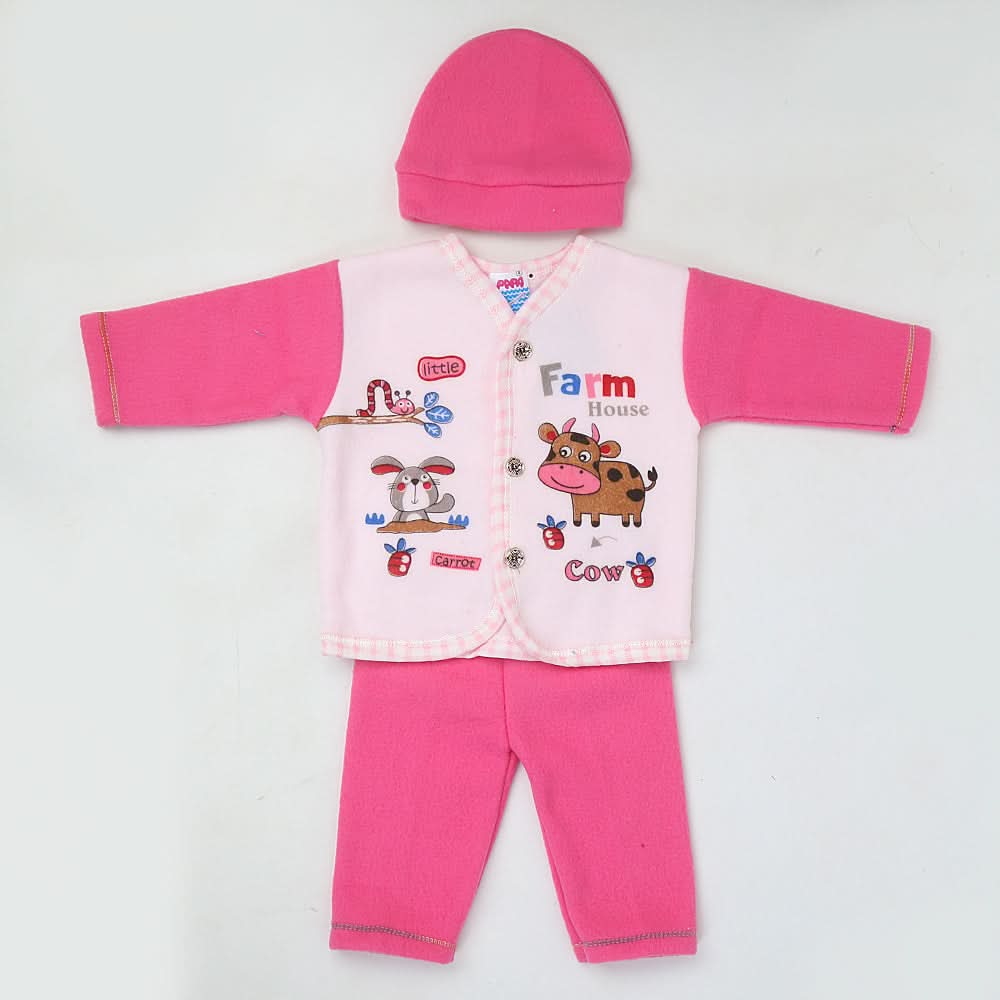 Newborn Boy Full Sleeves Polar Suit 10162 - Pink, Kids, NB Boys Sets And Suits, Chase Value, Chase Value