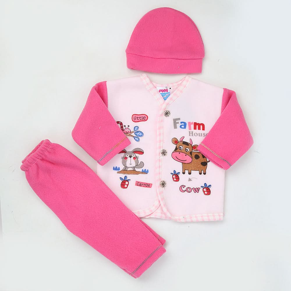 Newborn Boy Full Sleeves Polar Suit 10162 - Pink, Kids, NB Boys Sets And Suits, Chase Value, Chase Value