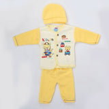 Newborn Boy Full Sleeves Polar Suit 10151 - Yellow, Kids, NB Boys Sets And Suits, Chase Value, Chase Value