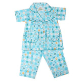 Girls Half Sleeves Sleeping Suit - Blue, Kids, Girls Sets And Suits, Chase Value, Chase Value