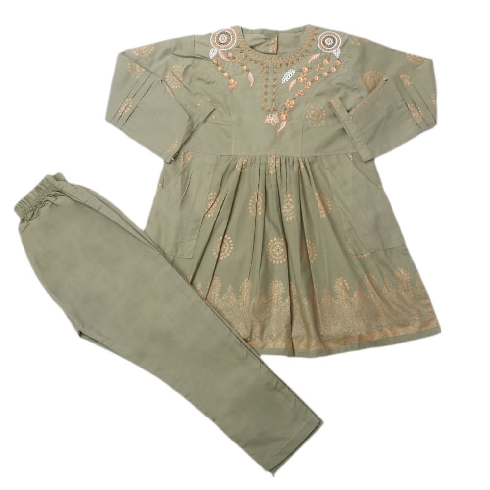 Girls Pajama Suit - Olive Green, Kids, Girls Sets And Suits, Chase Value, Chase Value