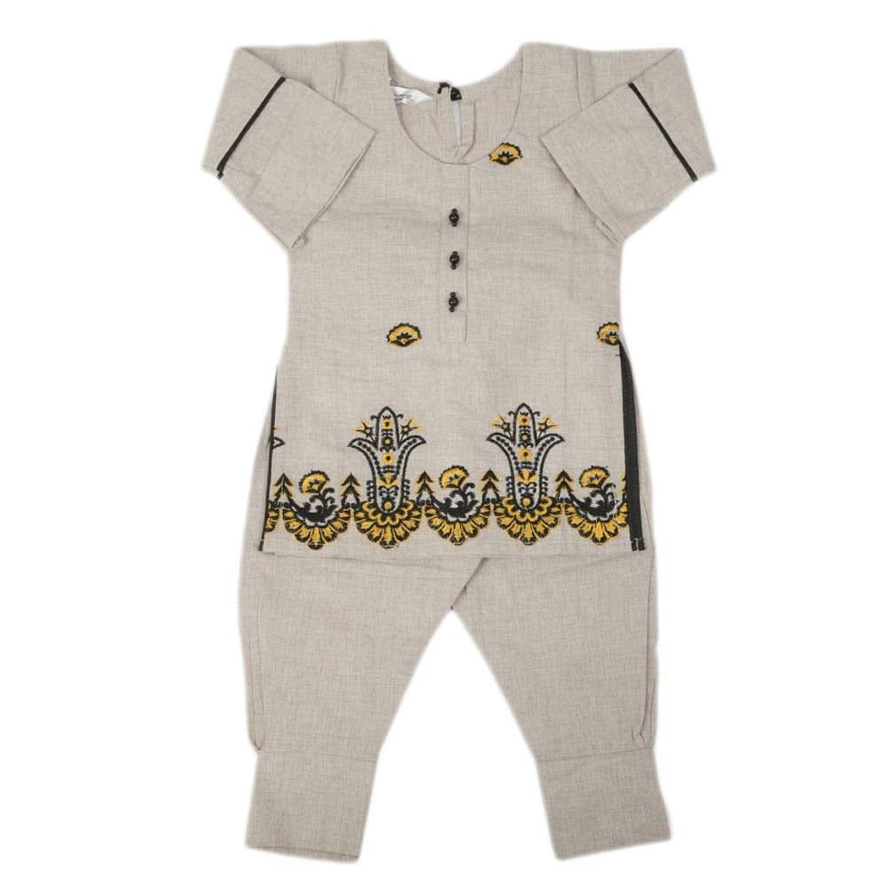 Girls Shalwar Suit - Fawn, Girls Suits, Chase Value, Chase Value
