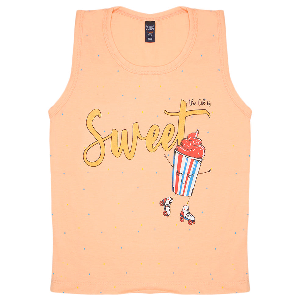 Girls Sando - Peach, Girls T-Shirts, Chase Value, Chase Value