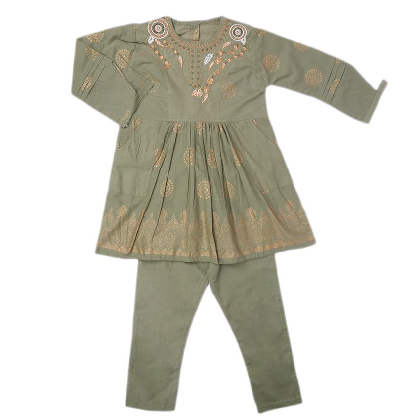 Girls Pajama Suit - Olive Green, Kids, Girls Sets And Suits, Chase Value, Chase Value